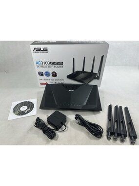 ASUS AC3100 RT-AC3100 Extreme Wi-Fi Router Dual Band Gigabit Wireless EUC Tested